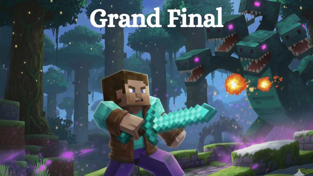 Minecraft Fight against Twilight Forest Hydra Grand Final