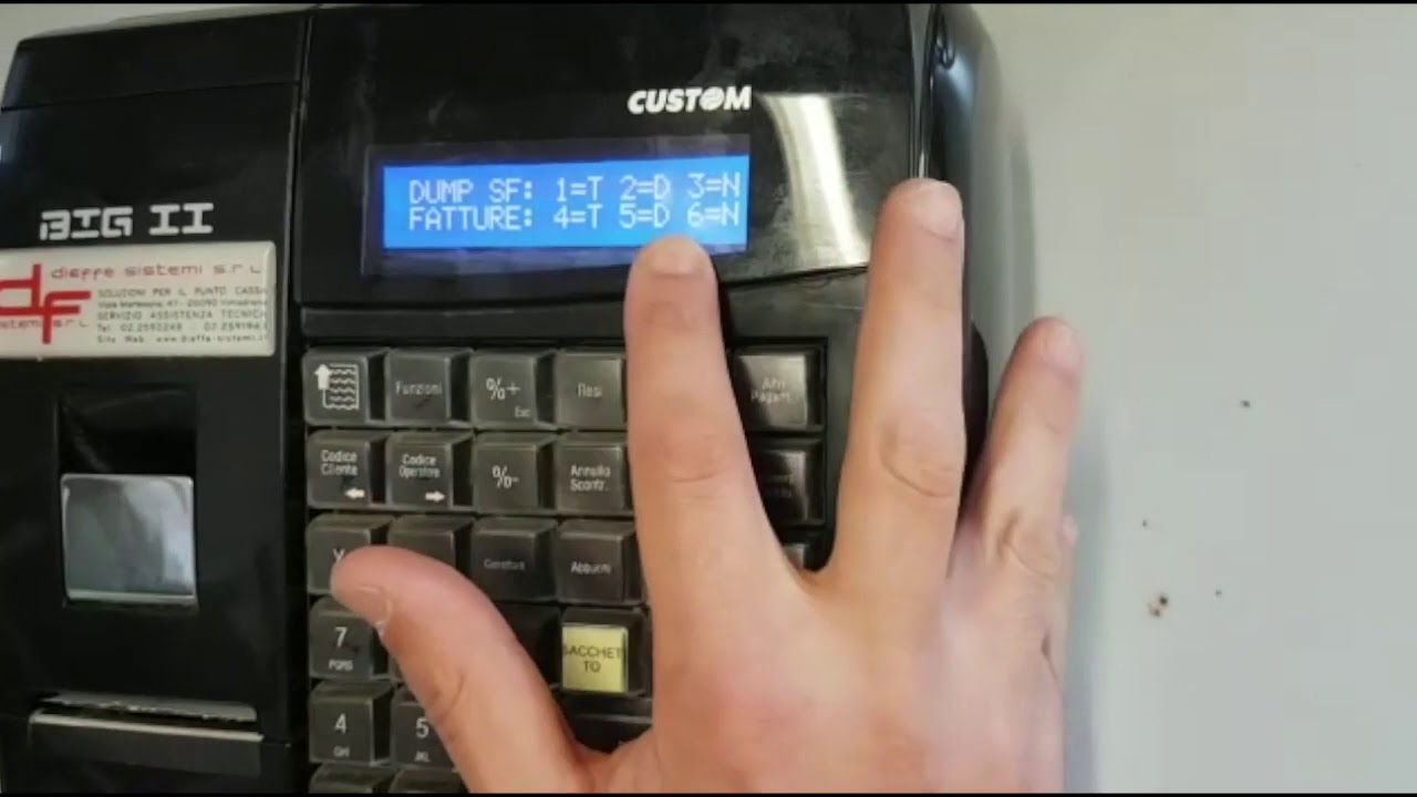 Ristampa Scontrino Telematico Per Data con Custom Big II o Custom con funzioni