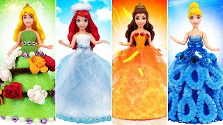 Diy 4 Elements Dresses For Miniature Dolls - Air Earth Fire Water