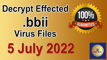 Bbii Virus Ransomware | How to decrypt  Bbii files | Bbii File Recovery Guide
