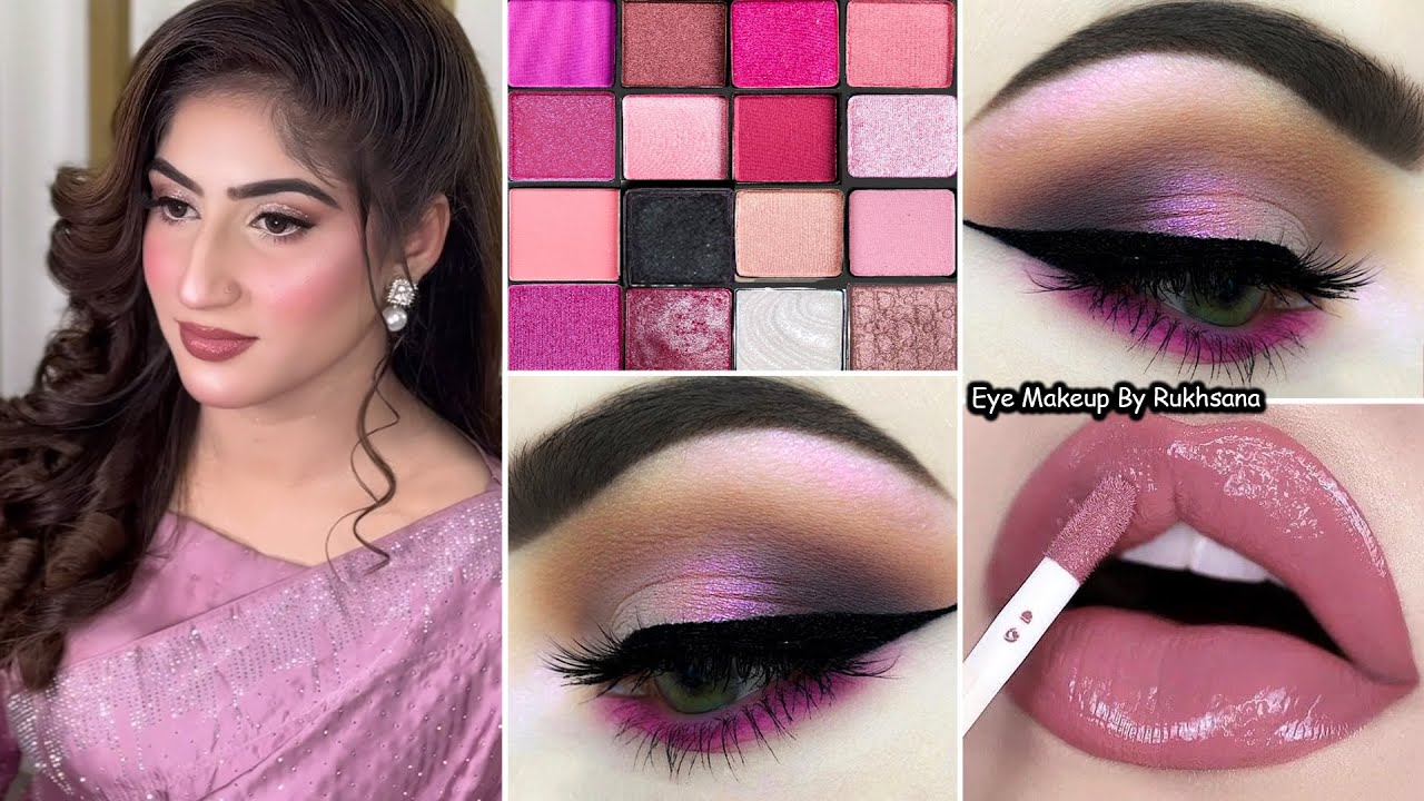 Soft pink eye makeup tutorial for beginners step by step l Kashee's ...