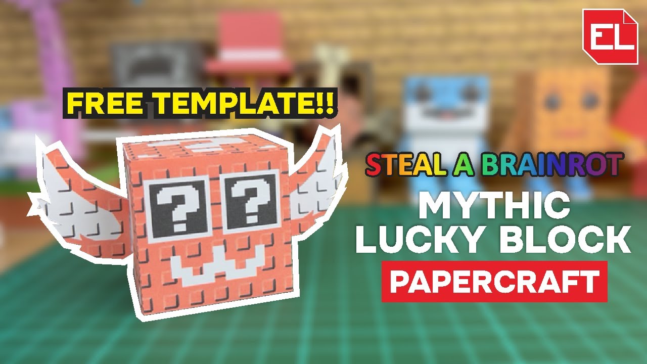 Paper Mythic How to Make Mythic Lucky Block Paper Craft (FREE TEMPLATE) | Steal a ...