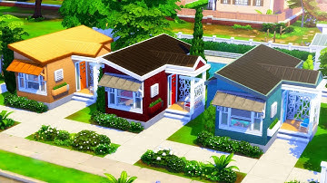 SOLID COLOR TINY HOMES // Sims 4 Speed Build