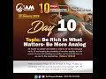 Ten days of prayer  day 10  be rich in what matters  be more analog