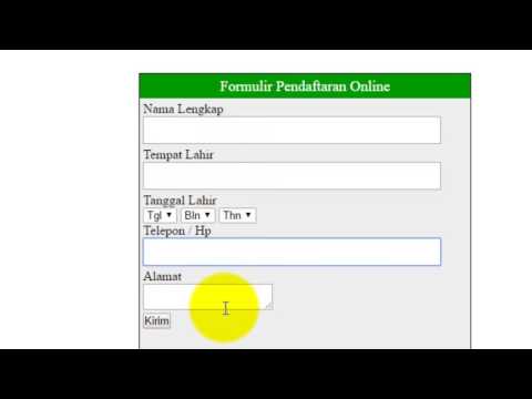Membuat Aplikasi Pendaftaran Online Dengan Php  