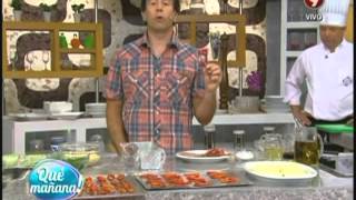 Terrina caprese / Tarta de puerro y jamón cocido / Tarta de espárragos, champiñones y panceta