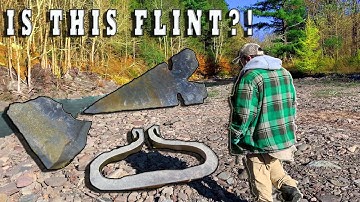 Flintknapping, Flint for Hunting Arrowheads, Survival, and Bushcraft. How to find flint in creeks.