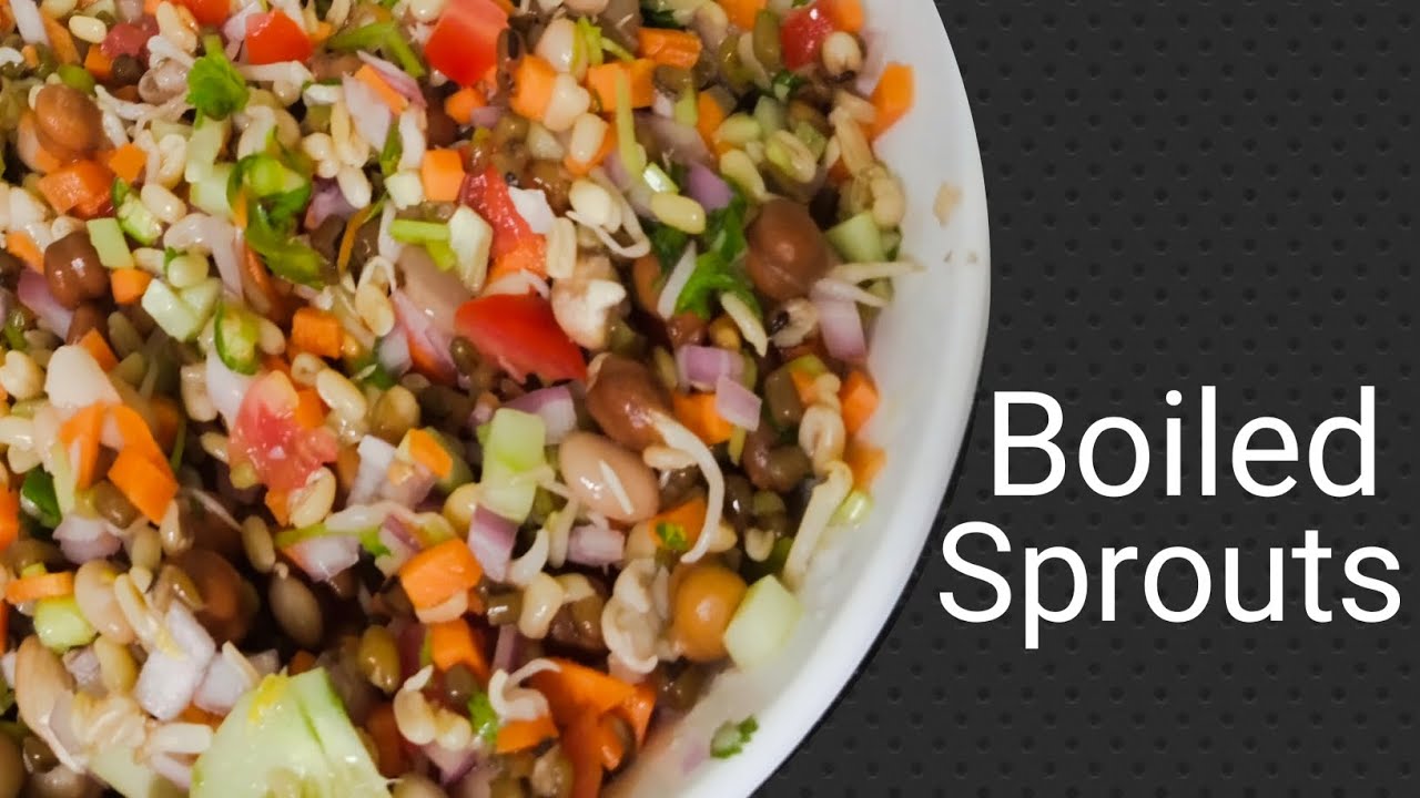 boiled mixed sprouts salad recipe in hindi/ tasty boiled sprouts salad