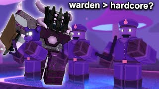 using WARDEN only for TDS Hardcore, can it win? | ROBLOX