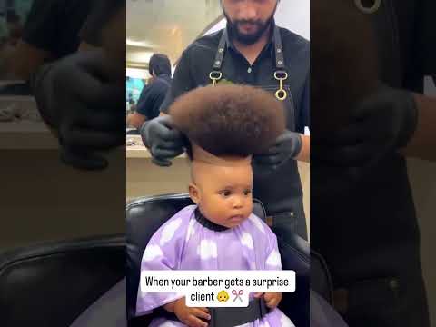 When your barber gets a surprise client 👶✂️#hairtok #hair #shorts #fypシ #fypp