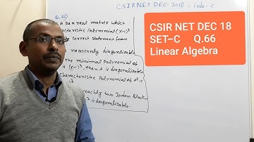 CSIR NET DEC 2018 SET -C Q.66 | LINEAR ALGEBRA | Diagnalizable of matrix | null matrix is diagnaliz
