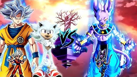 Son Goku DBS V7 OP (all form) & Sonic Chaos V4 JVL OP (all form) VS Lord Beerus MUI V4 OP in Mugen