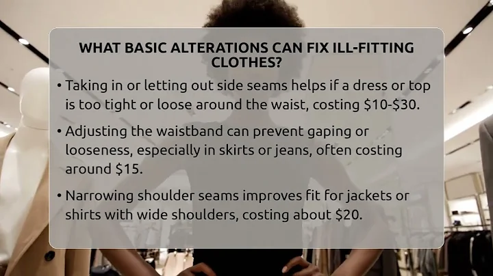 What Basic Alterations Can Fix Ill-fitting Clothes? - Glam Girl's Closet