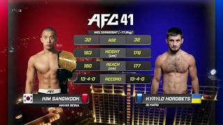 AFC 41 Match 5 -77.2kg Welterweight Kim Sang-wook vs. HOROBETS KYRYLO