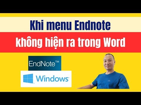Video Khi menu Endnote không hiện ra trong Word | Window |... - youtube