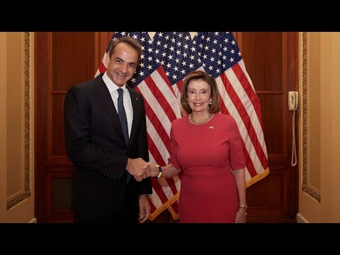 Συνάντηση Κυριάκου Μητσοτάκη με την Πρόεδρο της Βουλής των Αντιπροσώπων των ΗΠΑ, Nancy Pelosi