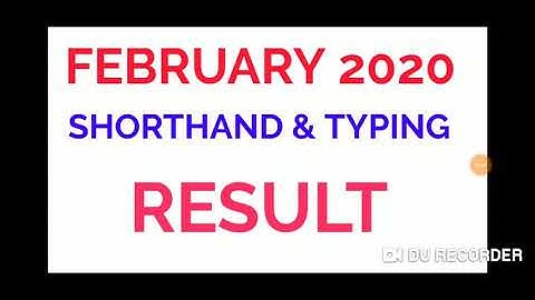 FEBRUARY 2020 | RESULT | SHORTHAND | TYPING