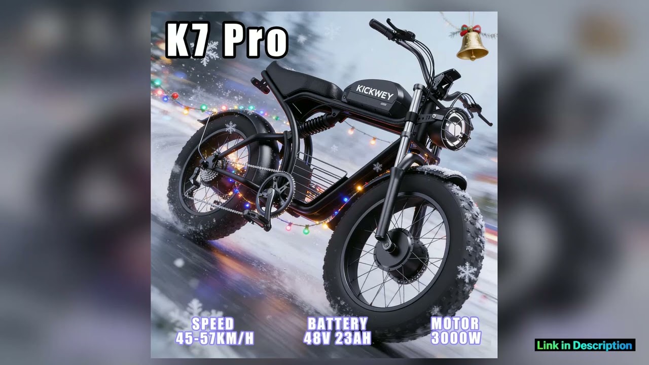 Kickwey K7 Pro Adults Electric Bike For Men 1500W Dual Motor Bicycle 48V 23AH Battery 20 Ebike