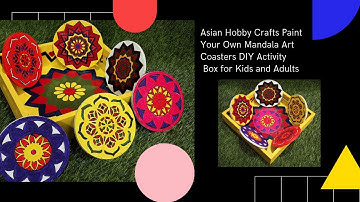 Asian Hobby Crafts Paint Your Own Mandala Art Coasters DIY Activity Box for Kids and Adults