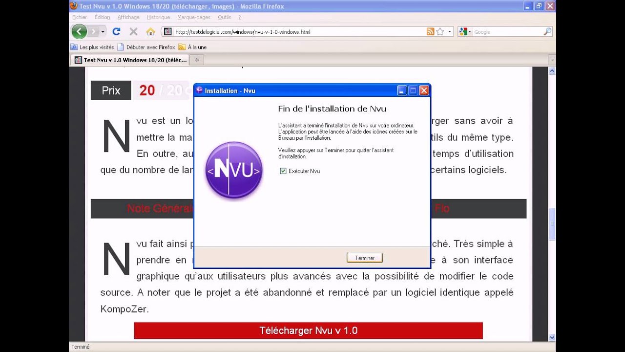 TÉLÉCHARGER NVU 1.0 1.0 TÉLÉCHARGER NVU
