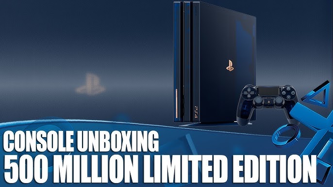 500 Million Limited Edition PS4 Pro detailed in close-up unboxing