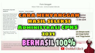 cara menyanggah hasil CPNS 2021 || cara mengajukan sanggahan hasil seleksi administrasi CPNS 2021 cara menyanggah hasil CPNS 2021 || cara mengajukan sanggahan hasil seleksi administrasi CPNS 2021