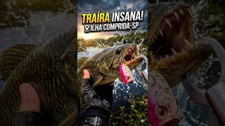 TRAÍRA EXPLODIU NA ISCA EM ILHA COMPRIDA-SP! 😱🎣 #fishing #pesca #pescaria