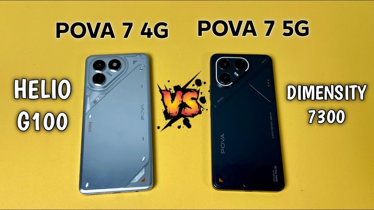 HELIO G100 vs DIMENSITY 7300! Tecno Pova 7 4G vs Tecno Pova 7 5G - Sejauh apa performa nya?