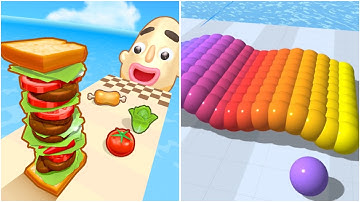 Sandwich Runner vs Canvas Run | Android iOS Mobile Gameplay Walkthrough