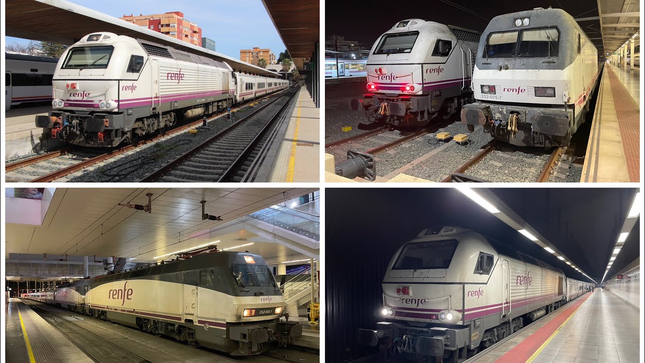 Renfe Loco Talgo trains in Spain/Locomotora de Renfe transportó trenes Talgo en España - March 2024