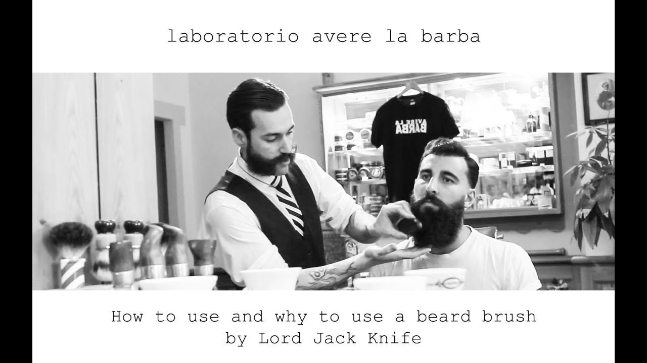 How and why to use a beard brush by Lord Jack knife YouTube