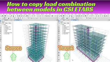 How to copy load combination between models in CSI ETABS | civil engineering structural design |