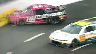 Nascar Cup Series Clash at LA Practice Aj Allmendinger wreck Chase Briscoe Reaction #100kcams