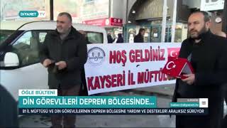 Kayseri İl Müftülüğü Depremin Olduğu Ilk Andan Itibaren Sahada