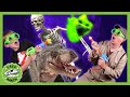 Halloween Ghosts in Haunted House! T-Rex Ranch Dinosaur Videos