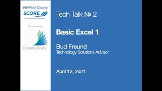 Basic Excel 1 - Bud Freund - 4/12/21