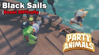 Beating Black Sails Map on Hardest Difficulty | Party Animals