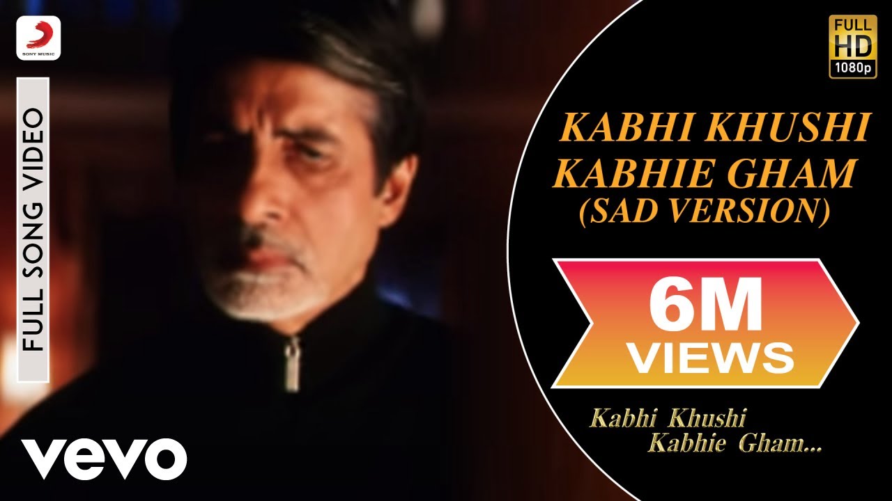 Kabhi Khushi Kabhie Gham  Sad Version Video   Title TrackShah Rukh KhanLata Mangeshkar