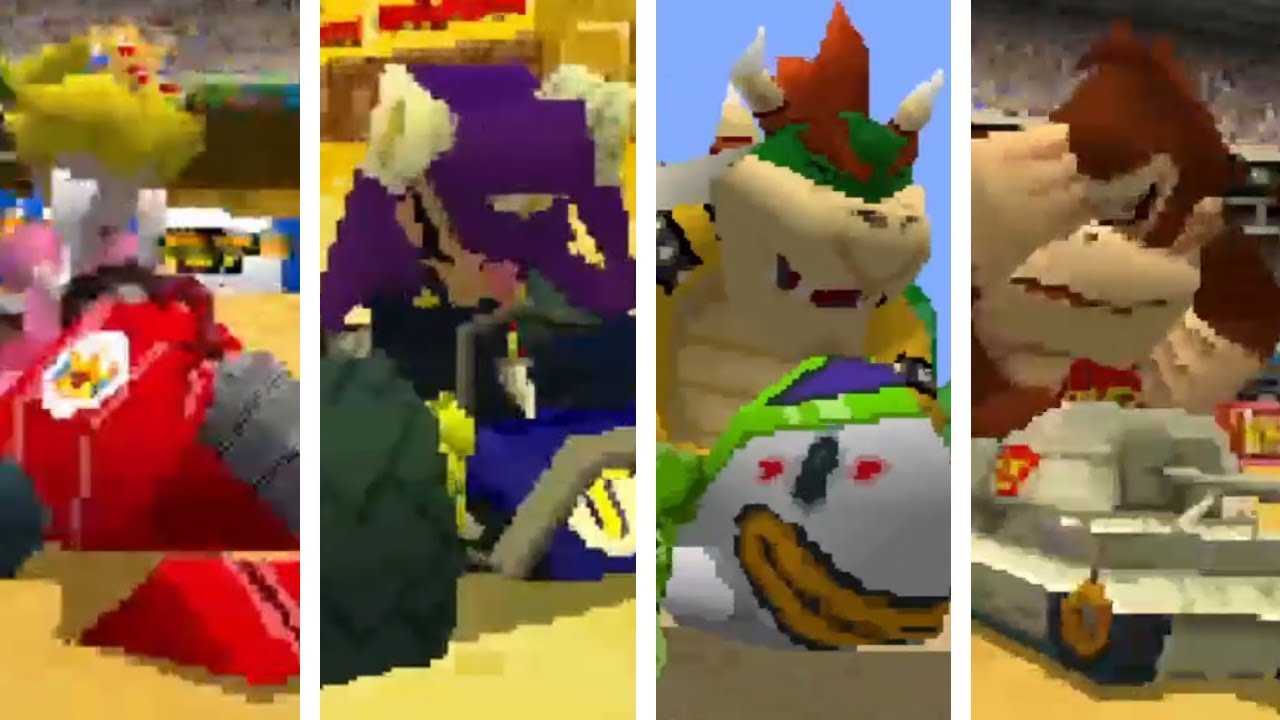 Mario Kart DS - All Characters Losing Animations (7th Place)