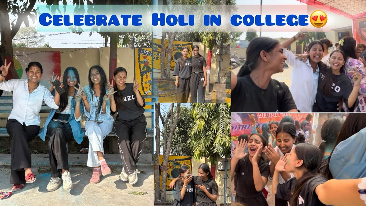 Today we celebrated holi in Lbs college🥰||Aaj kiya khub dance💃