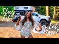 Living in a truck camper how i workout stay fit and eat pizza full time rv van life tips