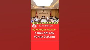 TIN NÓNG! Bộ Xây Dựng "RA TAY", Mua Nhà Ở Xã Hội Dễ Hơn BAO GIỜ HẾT | 3 Thay Đổi Lớn Cần Biết
