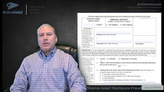 Divorce Asset Fraud: Lying about assets and finances