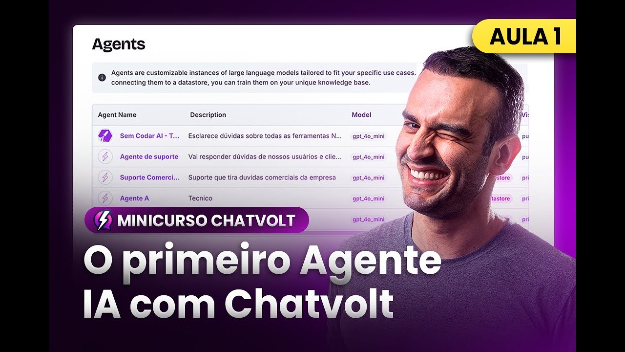 CURSO GRATUITO CHATVOLT - Criando um Agente IA do ZERO (AULA #1) - YouTube