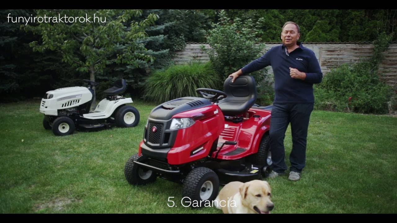 6 kérdés - Hogyan válassz fűnyíró traktort? - YouTube