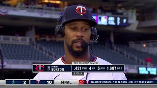 Buck chats w/ Marney Gellner after the Twins first win at home Net Worth