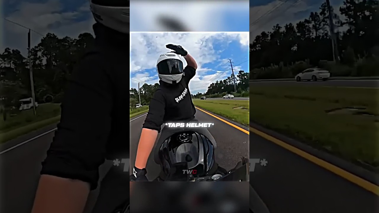 He Tapped His Helmet Then Police Pulled Him Over 😳