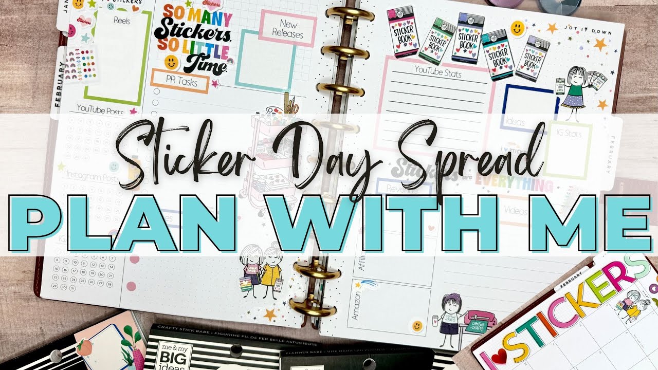 Plan with me classic happy planner monthly spread sticker day