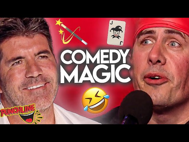 10 FUNNIEST BGT Magicians EVER! Golden Buzzer Ending! class=