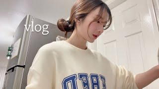요즘 일상 vlog | 아이폰 무한부팅🍎 | 마켓컬리 | 손모델 촬영, 프리랜서 | 지코바,마라탕,감자탕,오그래놀라,크로플,짚신,진라면